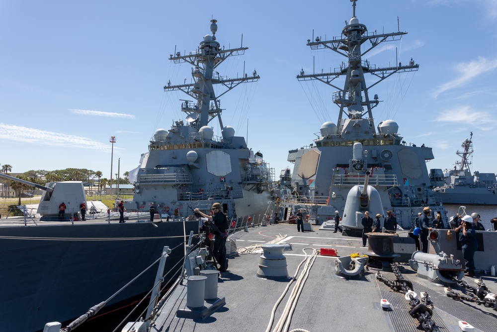 USS Stout Underway from Naval Station Mayport