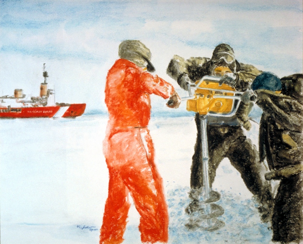 US Coast Guard Art Program 2000 Collection, Object Id 200007, &quot;While on polar patrol,&quot; Karen Loew