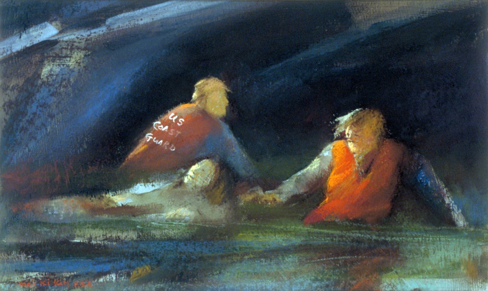 US Coast Guard Art Program 2000 Collection, Object Id 3 20008, &quot;U.S. Air Flushing Bay,&quot; Mei Ki Kam