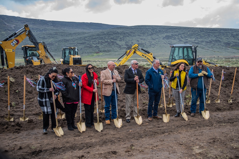 Groundbreaking ceremony for IRT construction of new school for Shoshone-Paiute Tribes