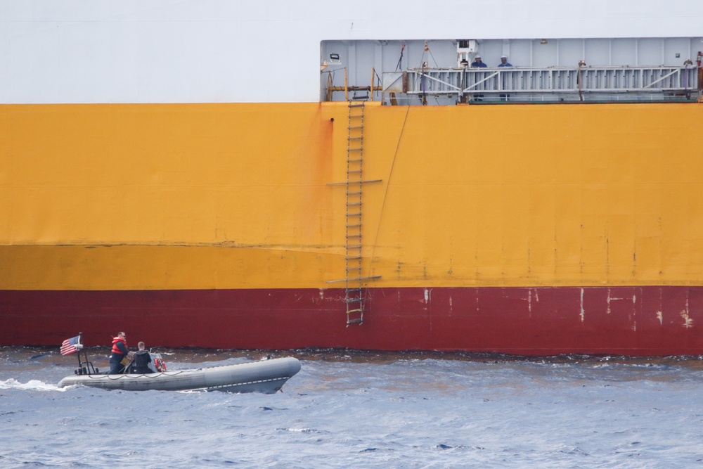 USS Stout Provides Medical Assistance to Merchant Vessel at Sea