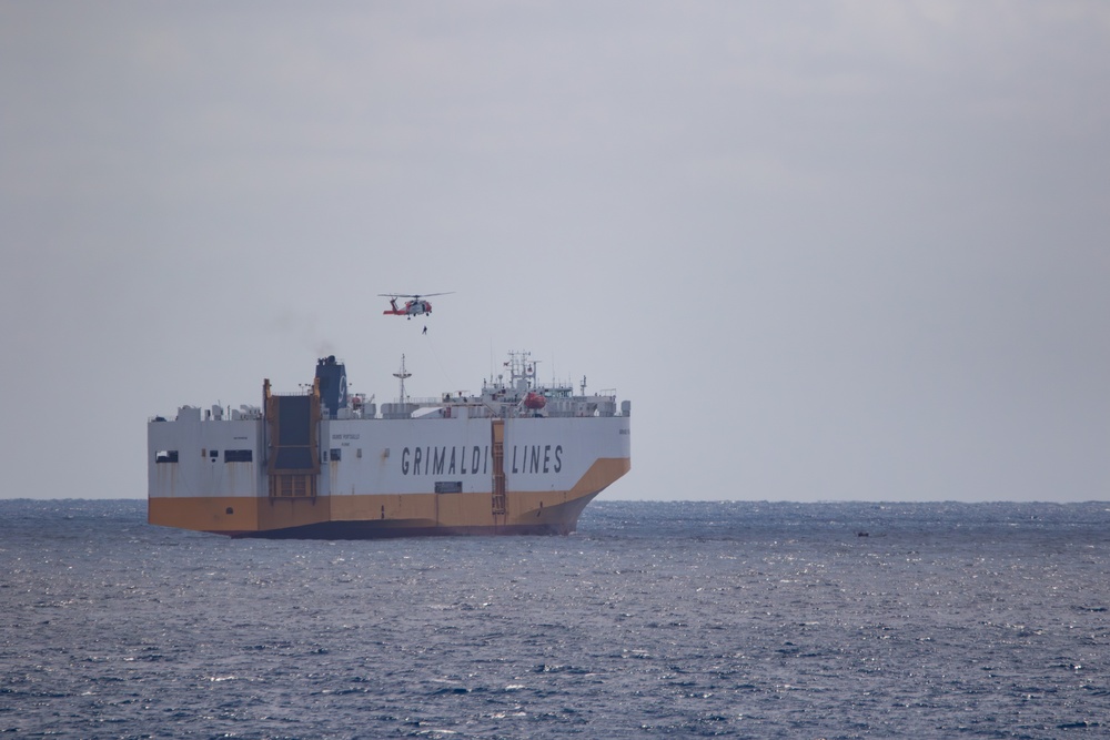 USS Stout Provides Medical Assistance to Merchant Vessel at Sea