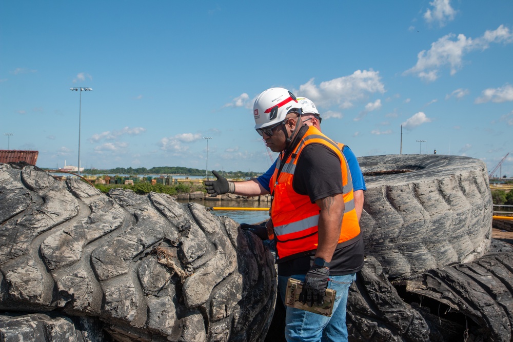 USACE safety specialist conducts a site visit at Sparrows Point