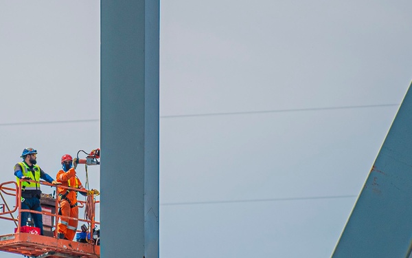 Key Bridge Unified Command prepares for removal of bridge piece on top of M/V DALI