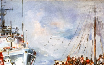 Coast Guard Art Program 2000 Collection, Object Id# 200037, &quot;Out of the Mist--A CG Rescue,&quot; Dana A. Nash