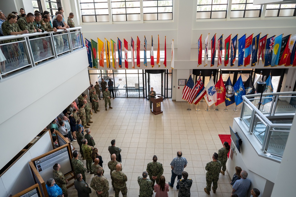 Admiral Aquilino hosts final all-hands call as USINDOPACOM commander