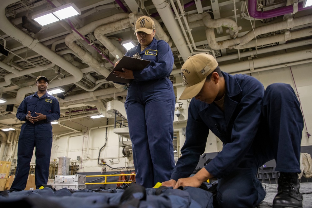 DVIDS - Images - Safety checks onboard USS Tripoli [Image 4 of 5]