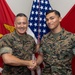 Brigadier General Chalkley Congratulates NCO and Marine of the Quarter