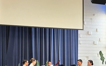 US Pacific Fleet Band woodwind quintet plays an afternoon concert for families at Joint Base Pearl Harbor-Hickam