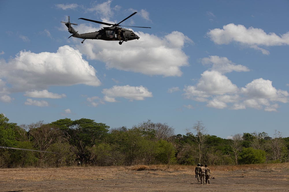 U.S. Army Soldiers conduct MEDEVAC training