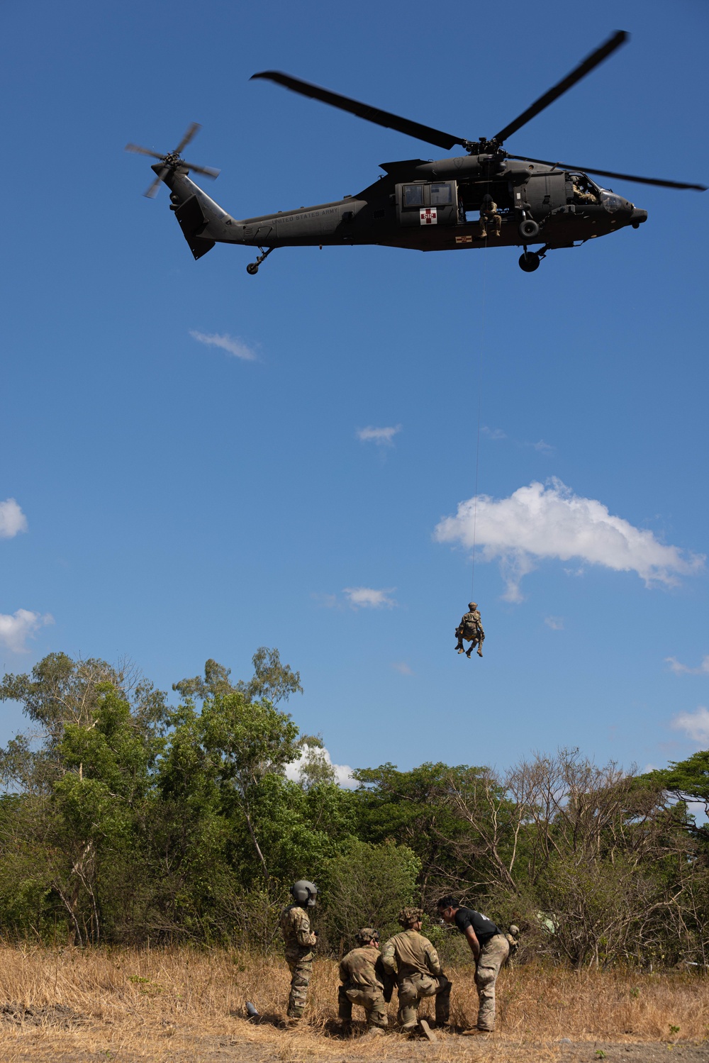 U.S. Army Soldiers conduct MEDEVAC training