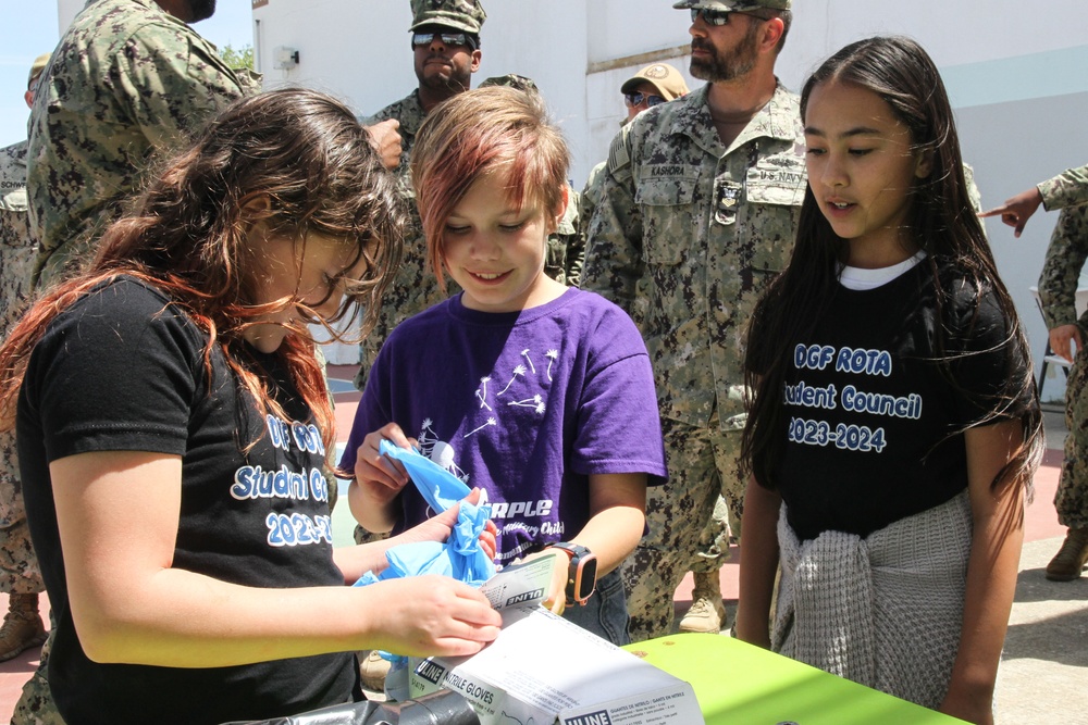 Working Together: Sailors and Students Complete Beautification Project at Rota Elementary School