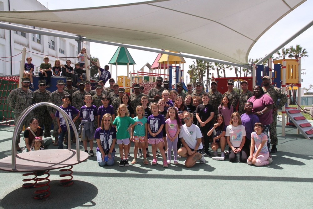 Working Together: Sailors and Students Complete Beautification Project at Rota Elementary School