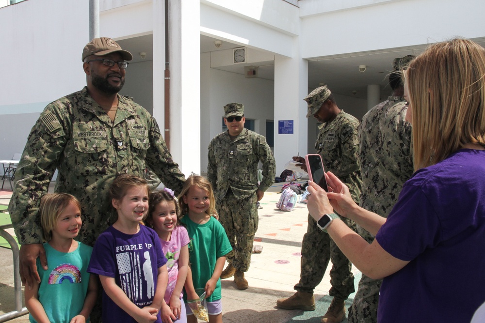 Working Together: Sailors and Students Complete Beautification Project at Rota Elementary School