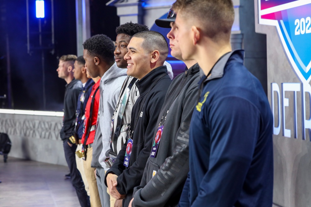 Joint Armed Forces Color Guard at the 2024 NFL Draft