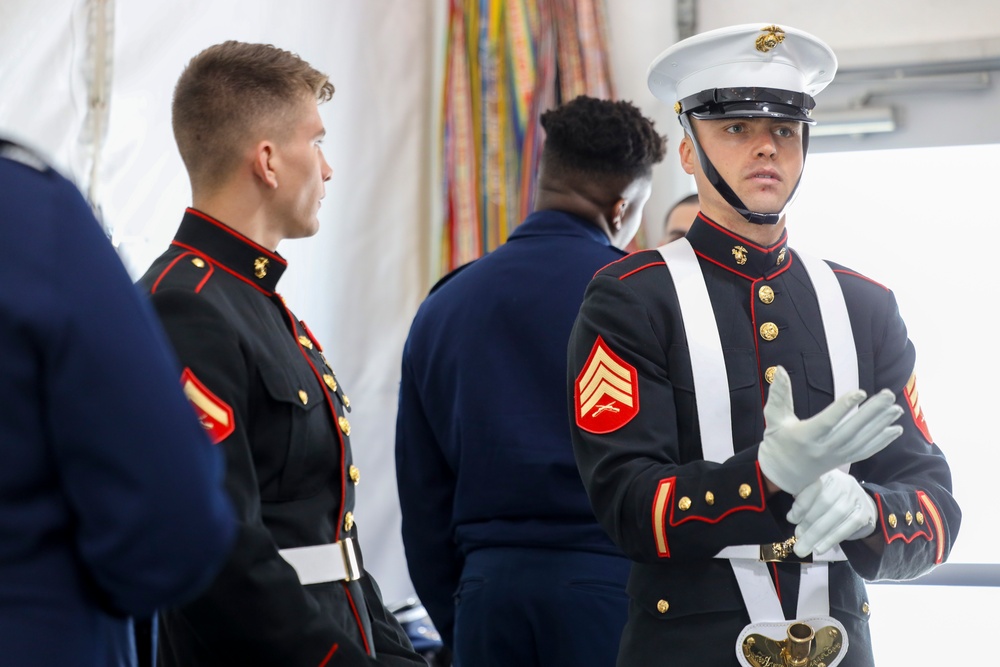 Joint Armed Forces Color Guard at the 2024 NFL Draft