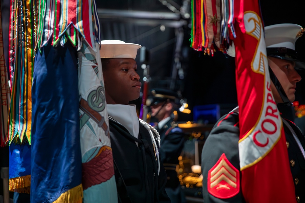 Joint Armed Forces Color Guard at the 2024 NFL Draft