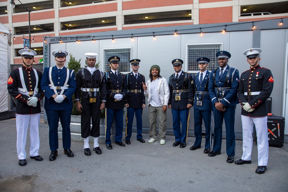 Joint Armed Forces Color Guard at the 2024 NFL Draft