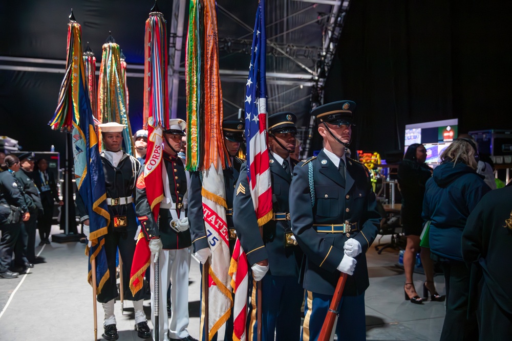 Joint Armed Forces Color Guard at the 2024 NFL Draft