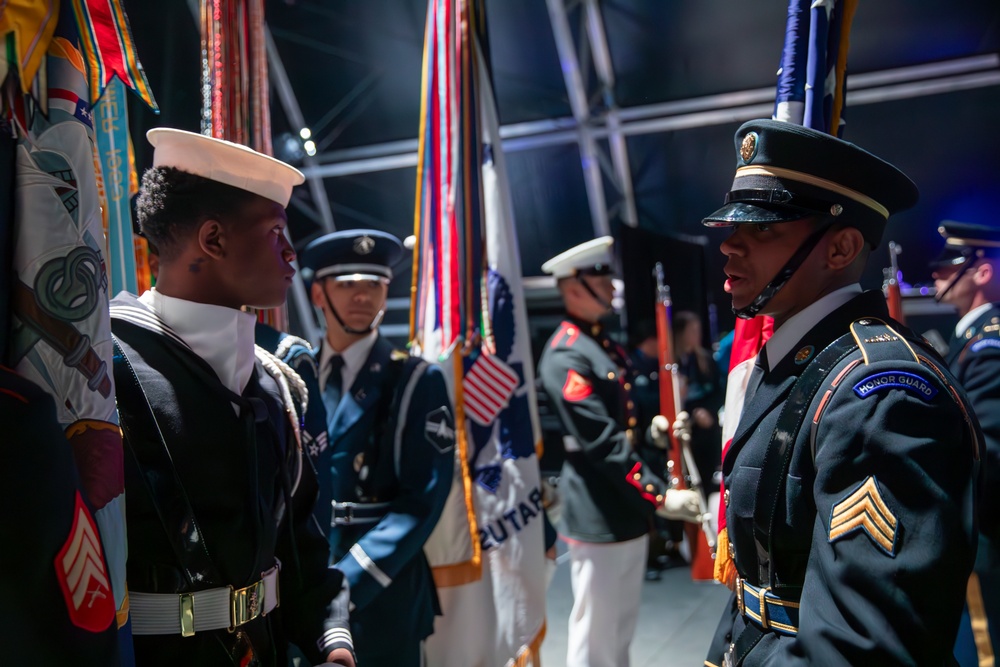 Joint Armed Forces Color Guard at the 2024 NFL Draft