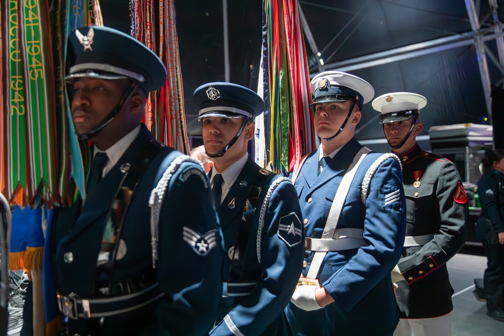 Joint Armed Forces Color Guard at the 2024 NFL Draft