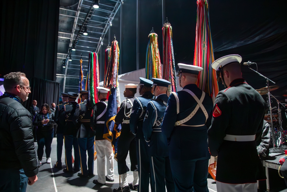 Joint Armed Forces Color Guard at the 2024 NFL Draft