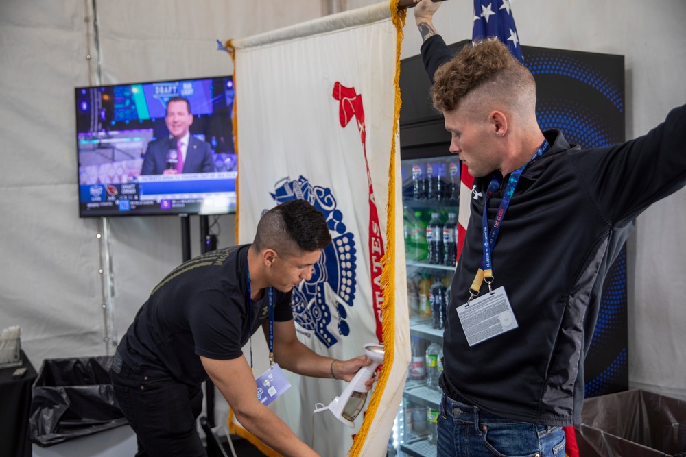 Joint Armed Forces Color Guard at the 2024 NFL Draft