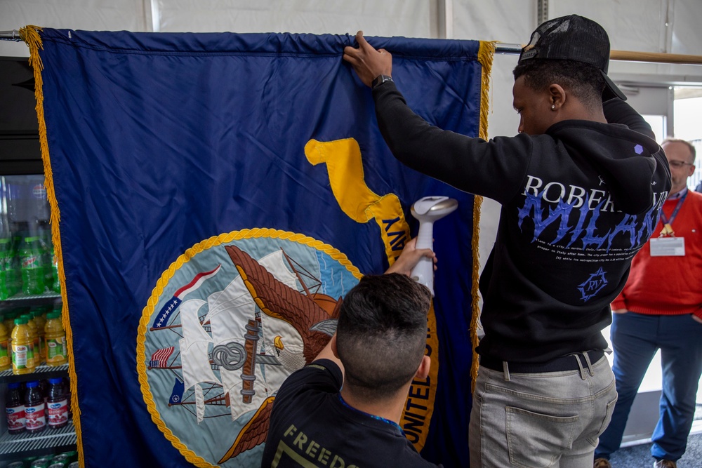Joint Armed Forces Color Guard at the 2024 NFL Draft