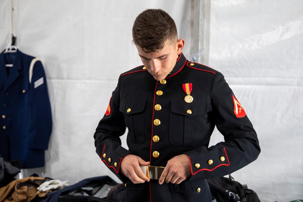 Joint Armed Forces Color Guard at the 2024 NFL Draft