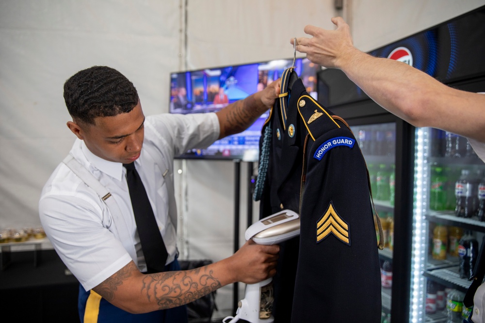 Joint Armed Forces Color Guard at the 2024 NFL Draft