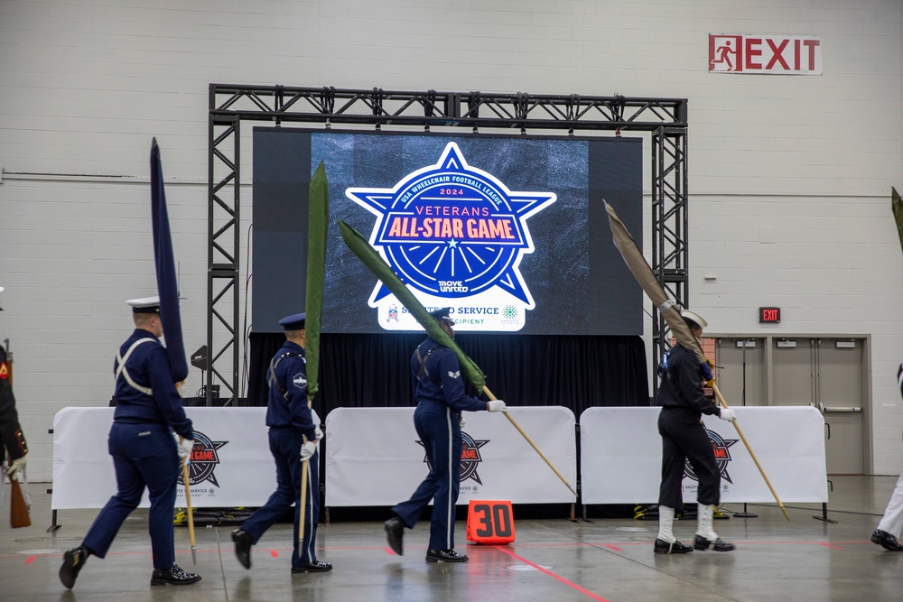 Joint Armed Forces Color Guard at USA Wheelchair Football League All-Star Game