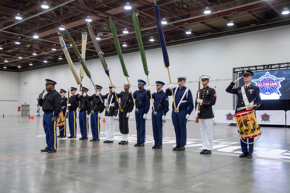 Joint Armed Forces Color Guard at USA Wheelchair Football League All-Star Game