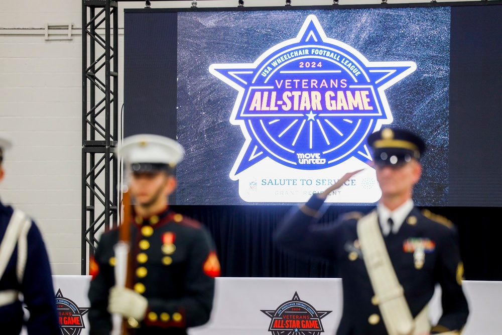 Joint Armed Forces Color Guard at USA Wheelchair Football League All-Star Game