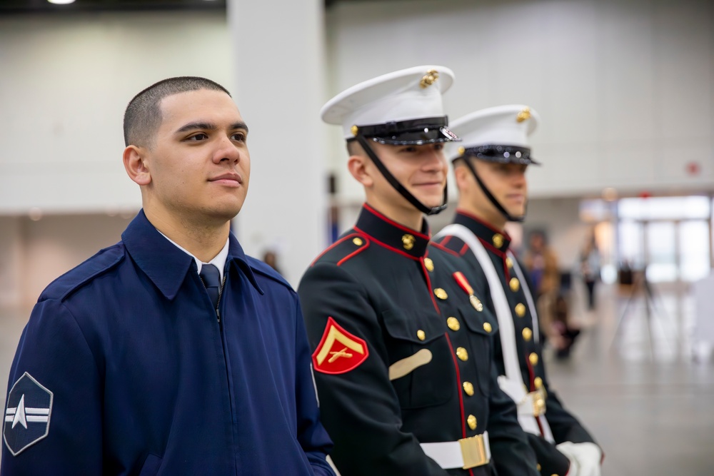 Joint Armed Forces Color Guard at USA Wheelchair Football League All-Star Game