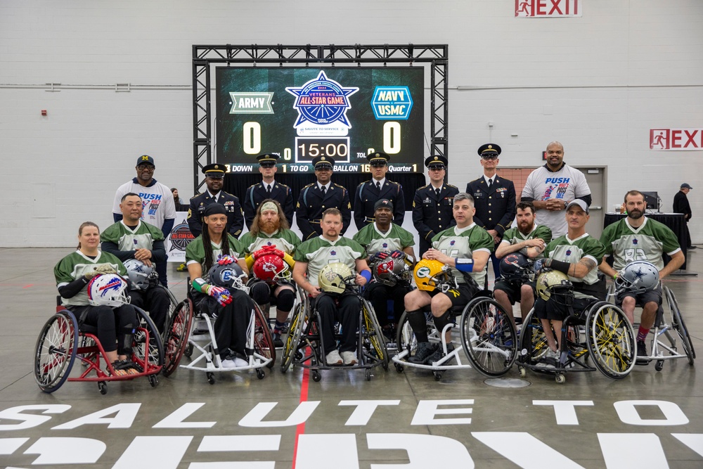 Joint Armed Forces Color Guard at USA Wheelchair Football League All-Star Game