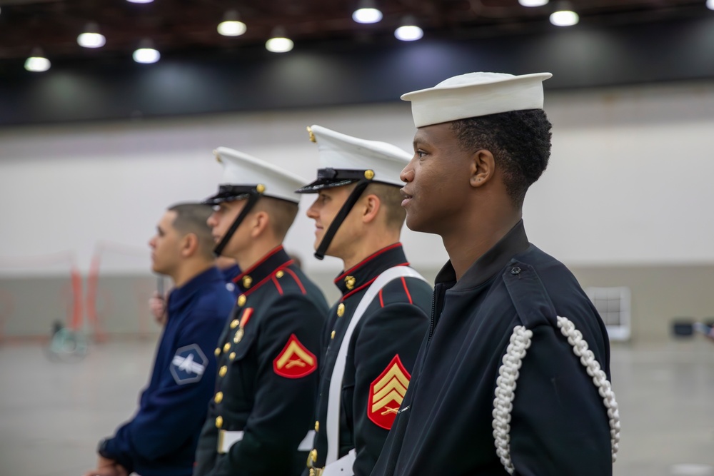 Joint Armed Forces Color Guard at USA Wheelchair Football League All-Star Game
