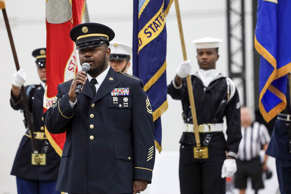 Joint Armed Forces Color Guard at USA Wheelchair Football League All-Star Game