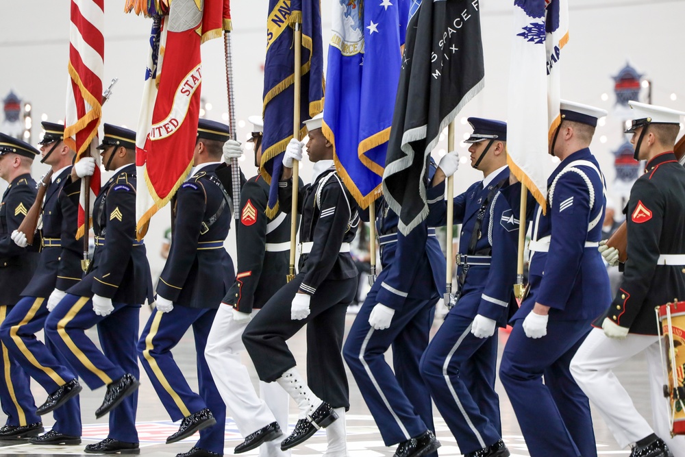 Joint Armed Forces Color Guard at USA Wheelchair Football League All-Star Game
