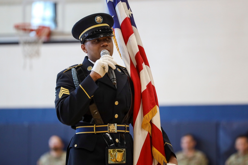 Joint Armed Forces Color Guard Engage with Detroit High School Students