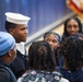 Joint Armed Forces Color Guard Engage with Detroit High School Students