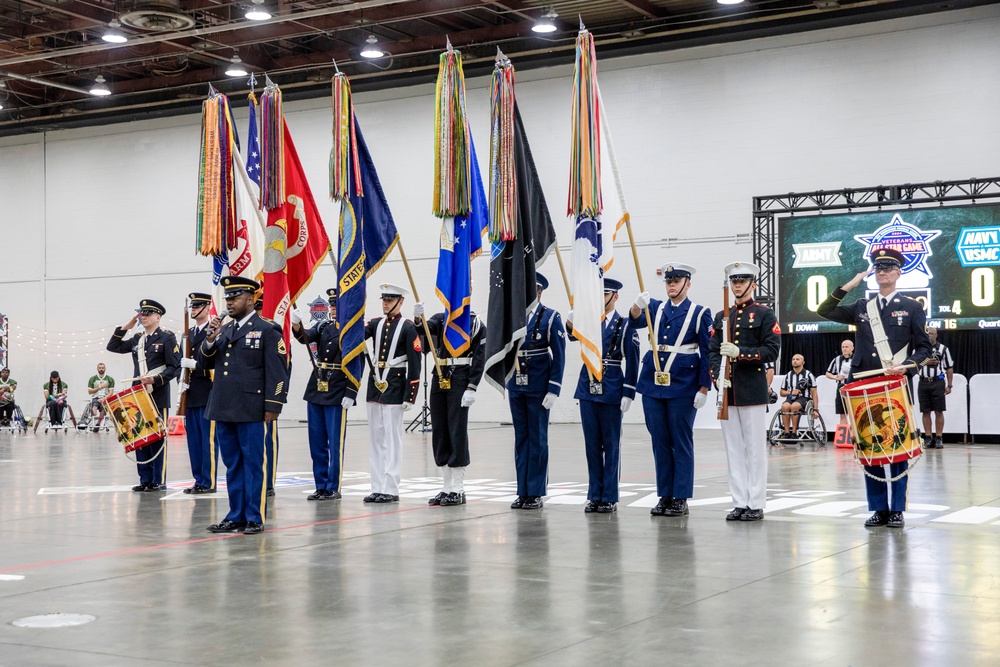 Joint Armed Forces Color Guard at the USA Wheelchair Football League All-Star Game