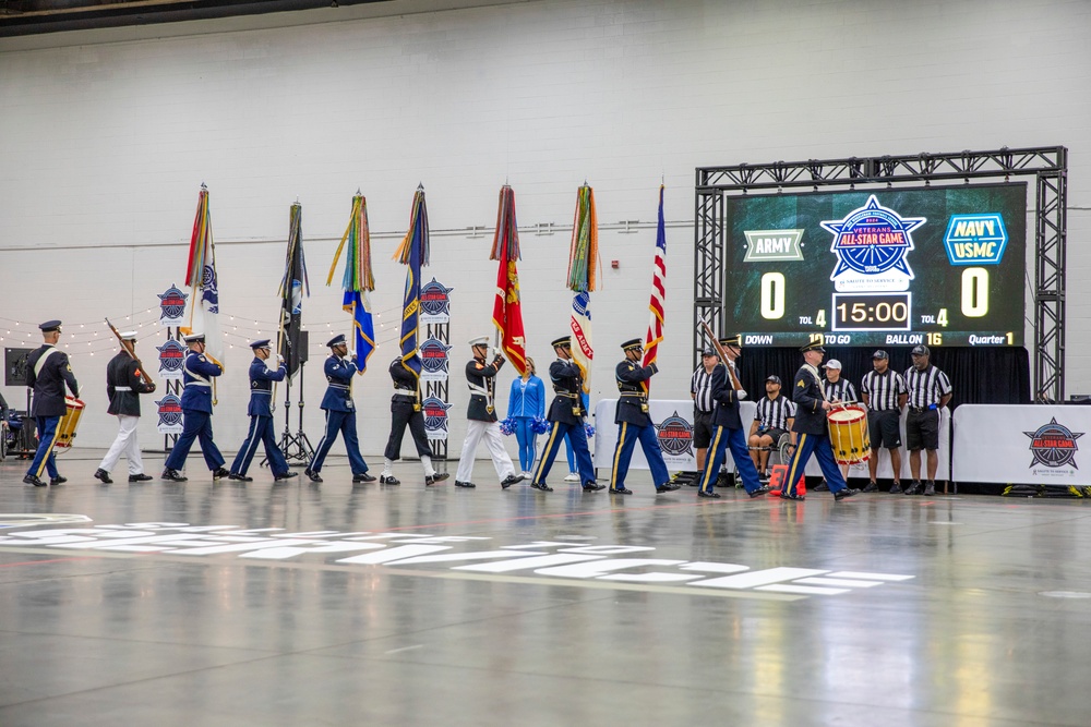 Joint Armed Forces Color Guard at the USA Wheelchair Football League All-Star Game
