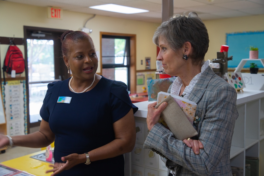 Patty George visits Fort Stewart