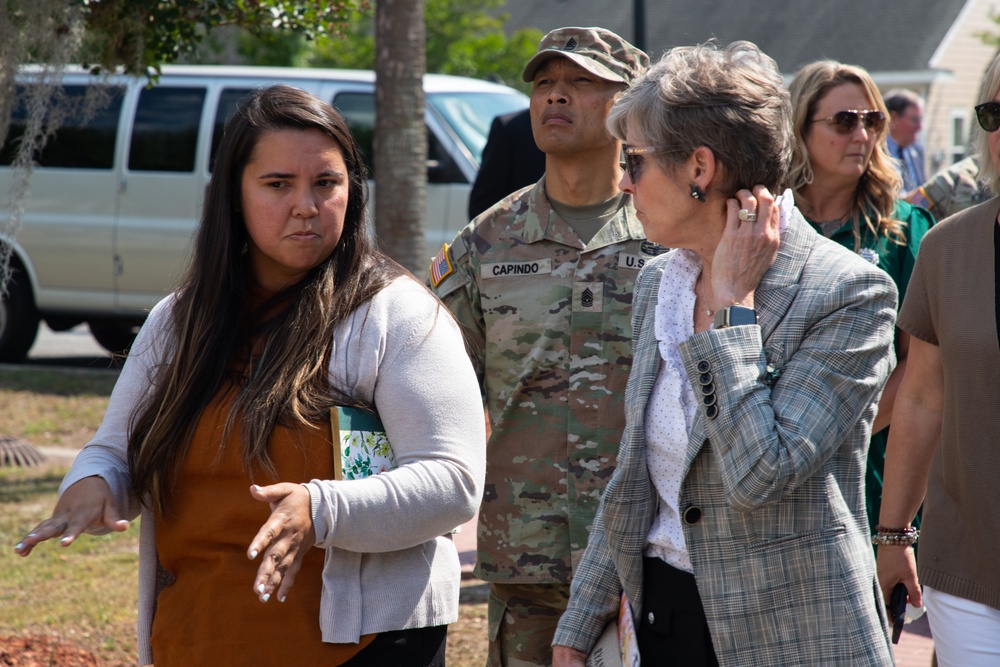 Patty George visits Fort Stewart