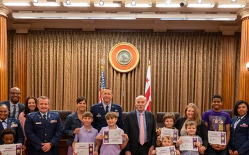 JBAB students recognized by the Council of the District of Columbia for Month of the Military Child