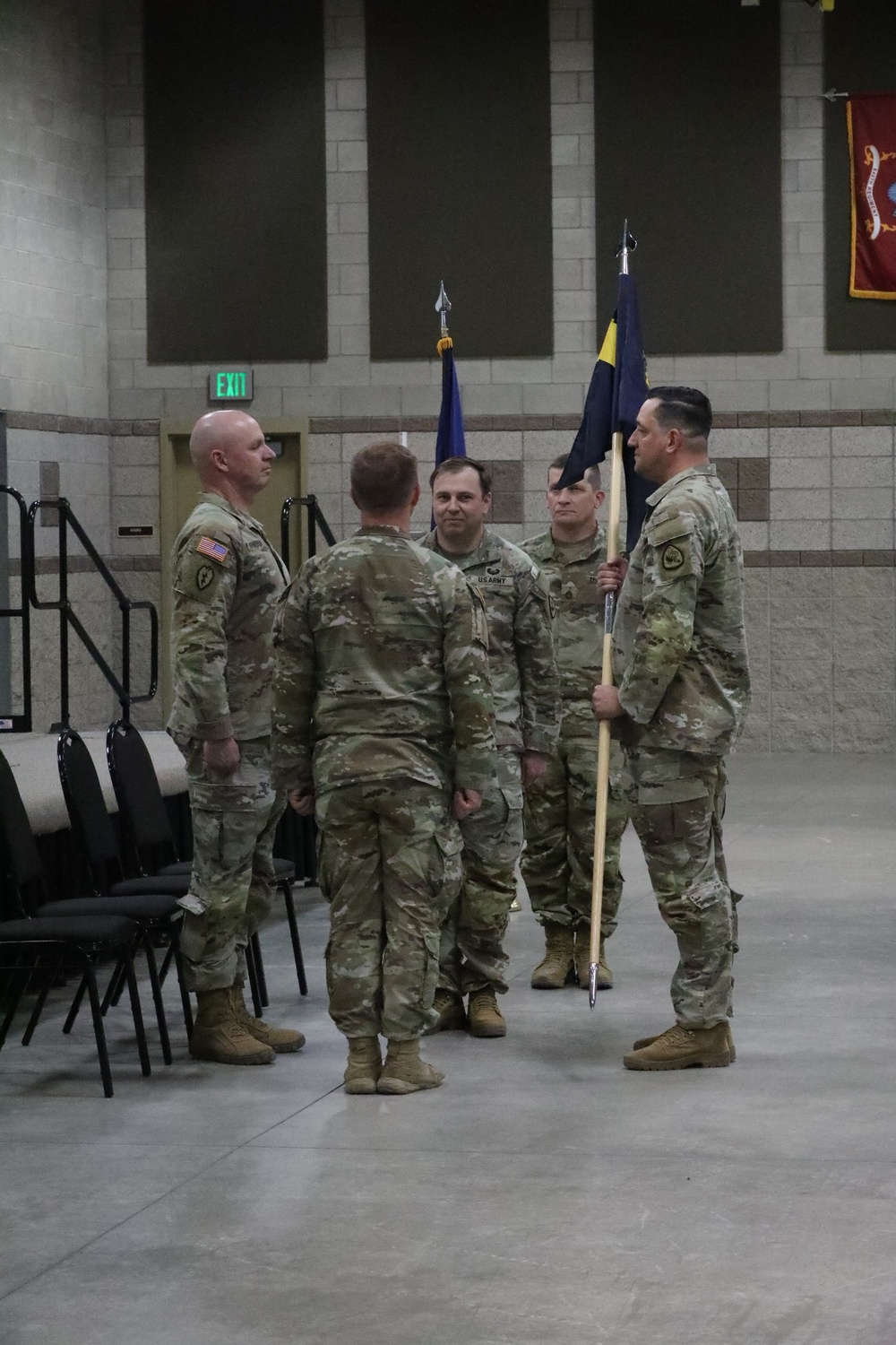 97th Troop Command receives new Company Commander during Change of Command Ceremony