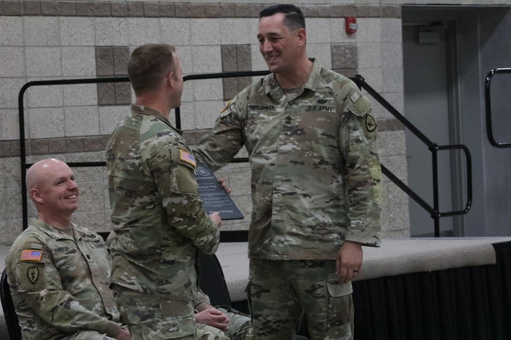 97th Troop Command receives new Company Commander during Change of Command Ceremony