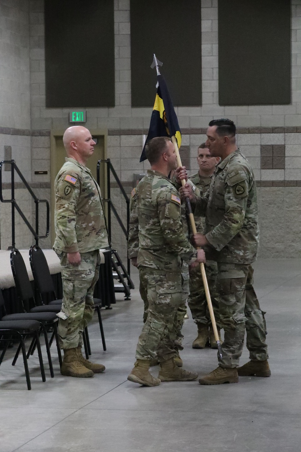 97th Troop Command receives new Company Commander during Change of Command Ceremony