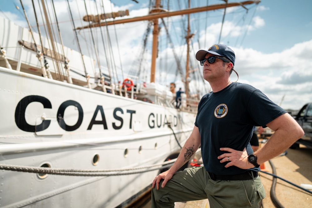 Divers inspect Coast Guard Cutter Eagle