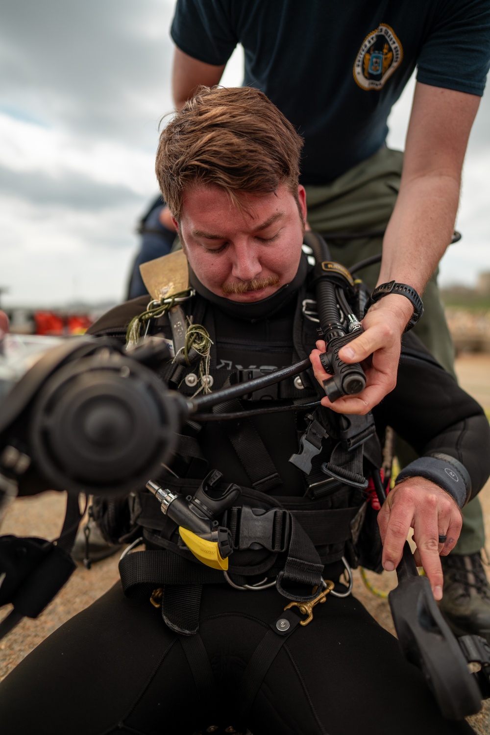 Divers inspect Coast Guard Cutter Eagle